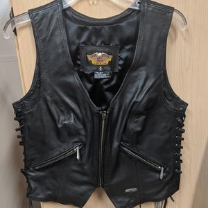 Ladies Harley Davidson Leather Vest
